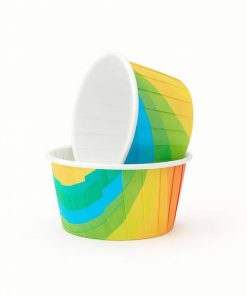 Plus Hediye Sepeti 50'li Gökkuşağı Muffin Cupcake Kek Kalıbı Kek Kapsülü