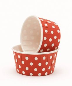 Plus Hediye Sepeti 50'li Kırmızı Puantiyeli Muffin Cupcake Kek Kalıbı Kek Kapsülü