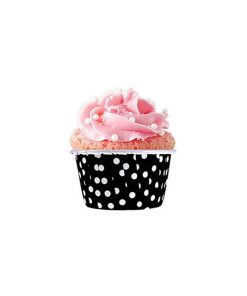 Plus Hediye Sepeti 50'li Siyah Puantiyeli Muffin Cupcake Kek Kalıbı Kek Kapsülü