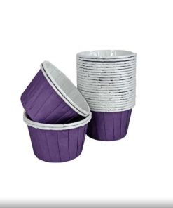 Plus Hediye Sepeti 50'li Mor Muffin Cupcake Kek Kalıbı Kek Kapsülü