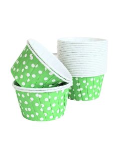 Plus Hediye Sepeti 50'li Yeşil Puantiyeli Muffin Cupcake Kek Kalıbı Kek Kapsülü